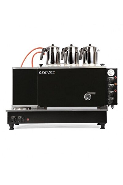 Tiryaki OSMANLI SET 3 DEMLİKLİ TÜPLÜ ÇAY KAZANI + 3 ADET ÇELİK DEMLİK TİRYAKİ