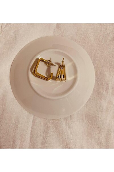 Lilys Jewellery Square Çelik Küpe