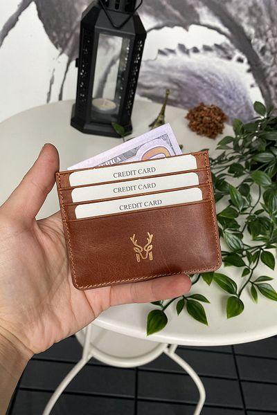 Modica Θήκη πιστωτικής κάρτας Ducal Ultra Thin Tan - Γνήσιο δέρμα με μινιμαλιστικό κουτί δώρου