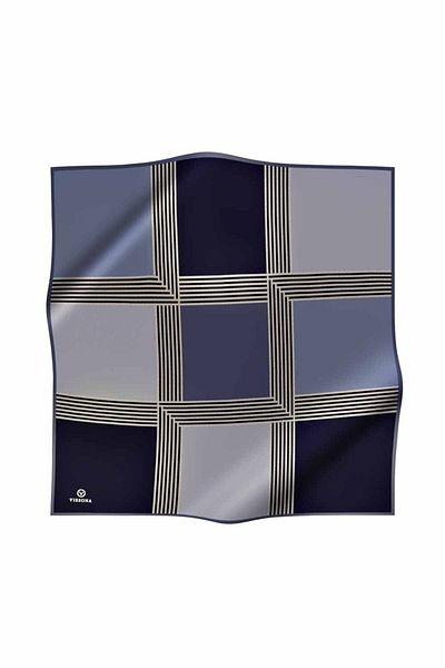 Vissona Γυναικείο μεταξωτό κασκόλ Twill Indigo