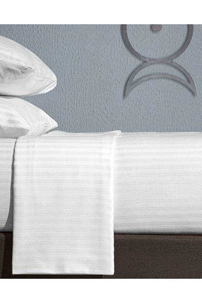 MEŞELİ TEKSTİL Παπλωματοθήκη Ξενοδοχείου Μονό (Duvet COVER) 83 Wire Cotton Satin ριγέ 160x220