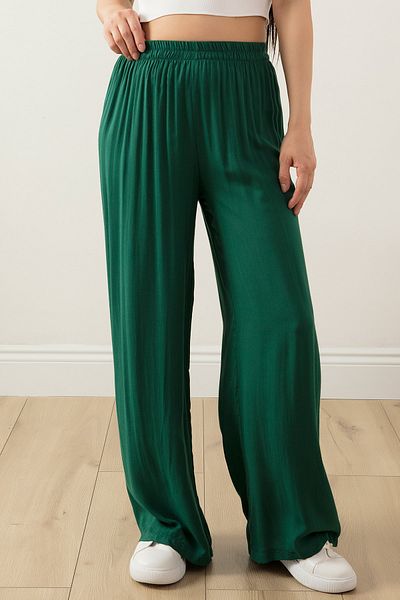 PULLIMM Pantaloni cu talie elastică, cu picioare largi, confortabili, 2081