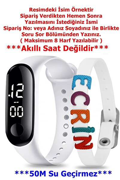 Ct Çocuk Saati-Dokunmatik Led Kız Erkek Çocuk Kol Saati-İsme Özel Bileklik -5...