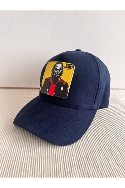 CosmoOutlet Joker Movie Poster Adjustable Unisex Navy Cap with Removable Logo
