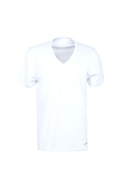 Blackspade V-Neck Plain White Men's T-Shirt 9639