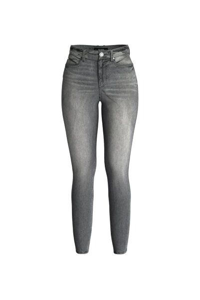 Guess Yüksek Bel Dar Paça Skinny Fit Gri Kadın Denim Pantolon W2YA46D4PZ2CGR2