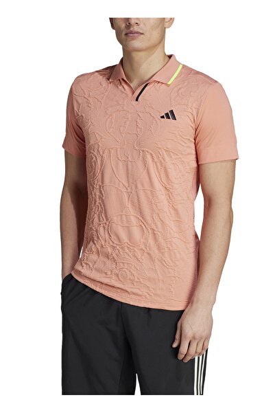 adidas Polo T-Shirt, M, Pembe