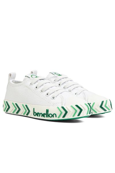 Benetton ® |   BN-90641 - Alb Verde - Pantofi sport pentru copii