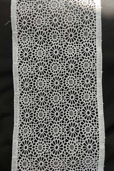 DUAYEN Güpür kar beyaz ara çok sert tuşeli ahenk ara model 1 metre