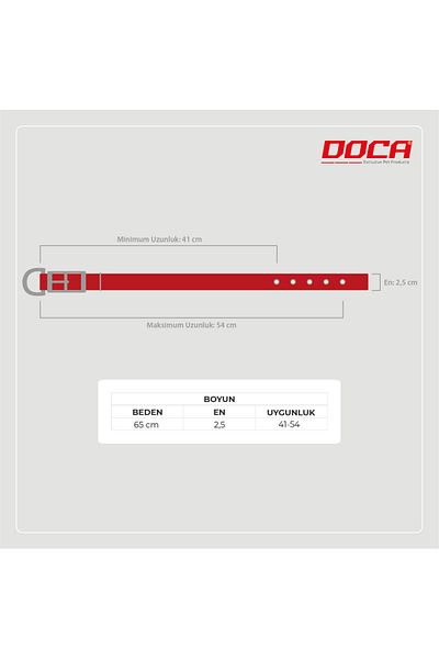 DOCA dog collar 41cm-54cm adjustable 2.5cmx65cm color option soft dog collar