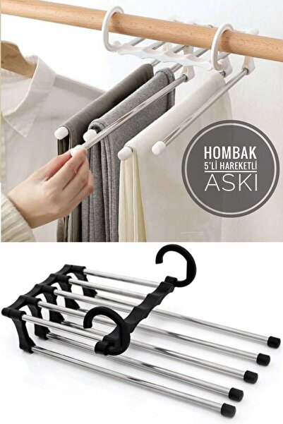 Hombak Umeraș pentru pantaloni pliabil din 5 piese Sistem mobil de umerare în...