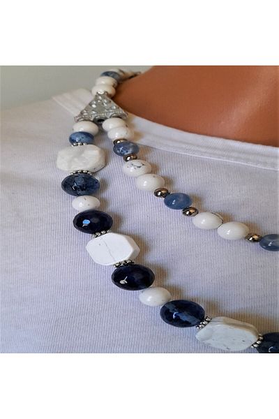 Asteria Elite Howlite Quartz Concentration Peace and Mental Clarity Necklace Bracelet Set