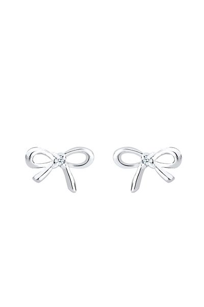 ELLI Ohrringe Schleife Diamant (0,01 ct.) 925 Ayar Gümüş