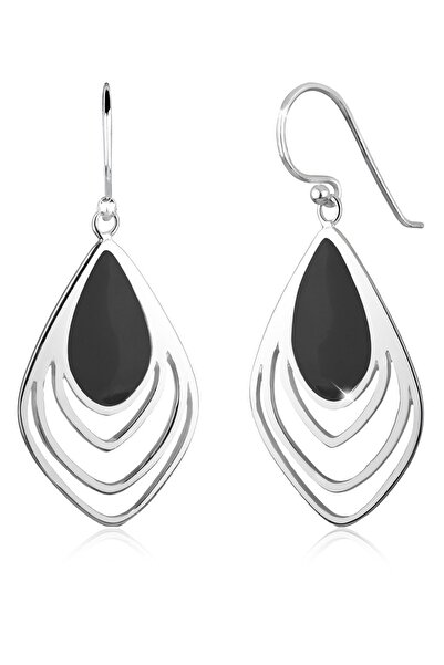 ELLI Ohrringe Feder Emaille Boho Hippi Festivali 925 Silber