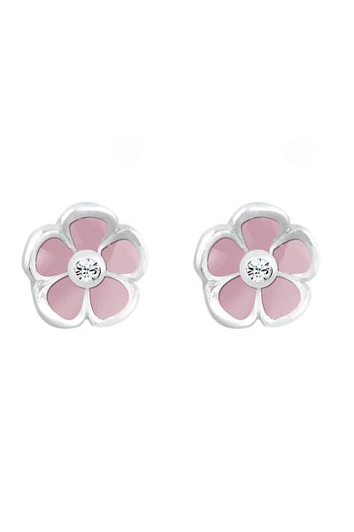 ELLI Ohrringe aus 925er Silber – Kinder Blume Floral Crystal