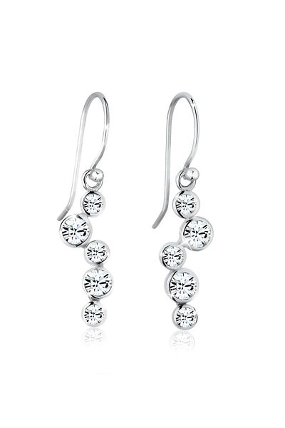 ELLI Ohrringe Tropfen Glamour Kristalle 925 Silber