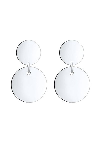 ELLI Ohrringe Geo Plättchen Kreis Circle Matt Minimal 925 Silber