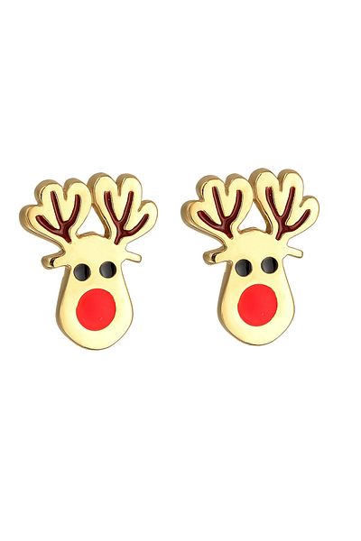 ELLI Ohrringe Kinder Rentier Weihnachten Hirsch 925 Silber