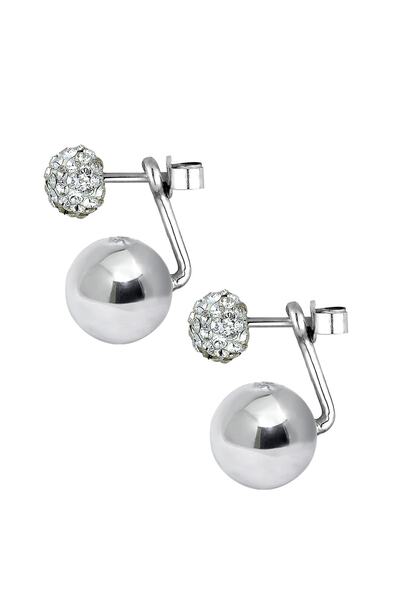 ELLI Ohrringe Ön-Arka Geo Trend Kristal Silber