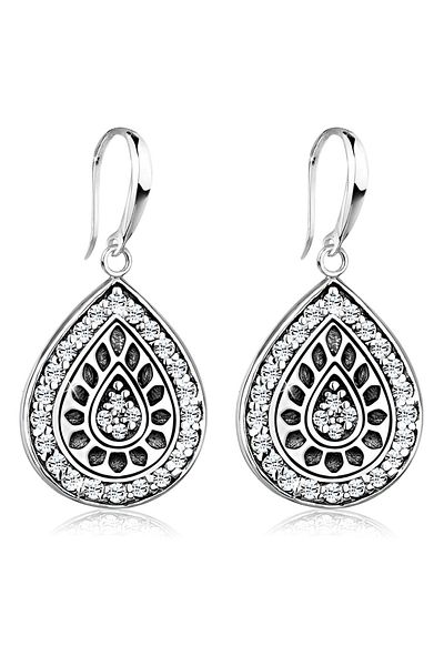 ELLI Ohrringe Tropfen Kristalle Vintage 925 Silber