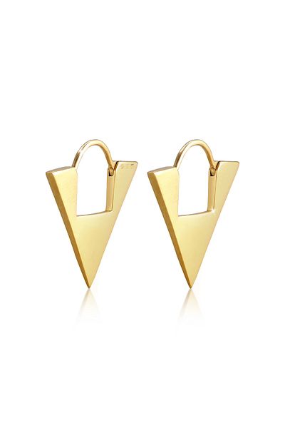 ELLI Ohrringe Creolen Triangel Geo Design 925 Sterling Silber