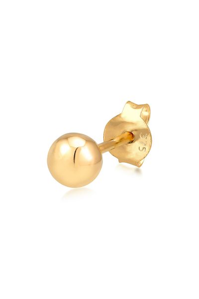 ELLI Ohrringe Single Ohrstecker Kugel Ball 375 Gelbgold
