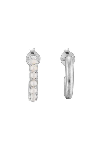 HAZE & GLORY Ohrringe Männer Creolen Tekli Set 925 Gümüş