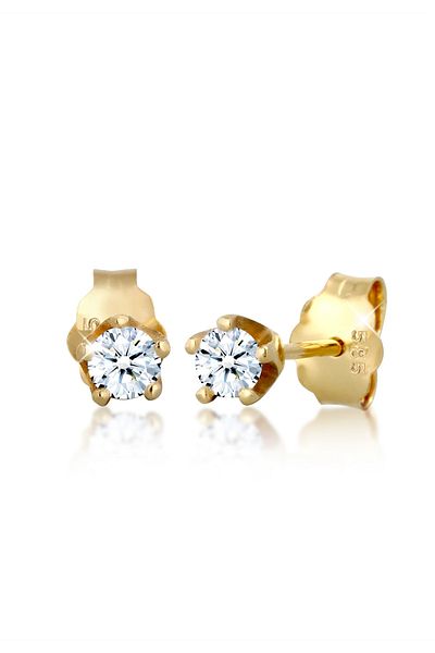 ELLI Ohrringe Klassisch Elegant Diamant (0,22 ct.) 585 Gelbgold