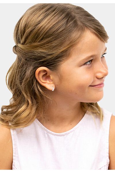 ELLI Ohrringe Kinder Creolen Kristal 925 Gümüş