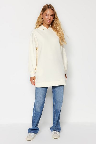 Trendyol Modest Wide Fit Scuba Strick-Sweatshirt - Kapuzenjacke und Tasche, TCTAW22TW0151