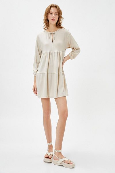 Koton Girl's Beige Dress