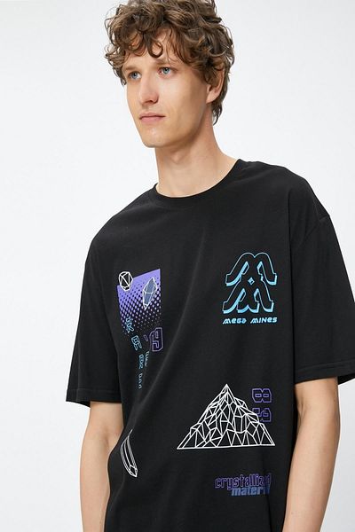 Koton Men's Black T-Shirt