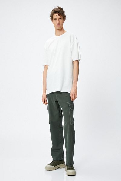 Koton Men's Ecru T-Shirt