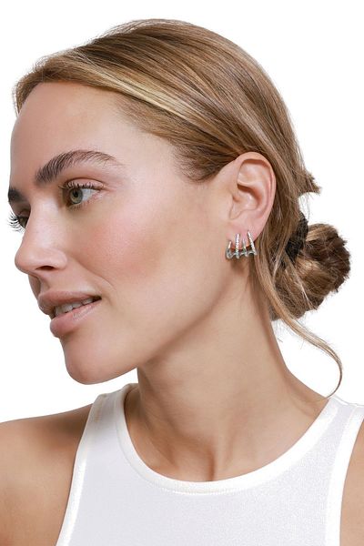 Heideman 4-in-1 Ohrstecker Runa silberfarben casual