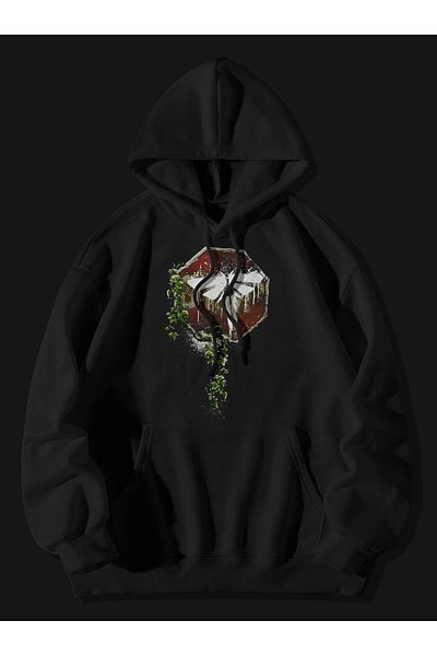 The Baski Unisex Black The Last Of Us Back Printed Hooded Sweatshirt