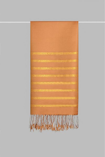 ARMANDA Glitter Silk Shawl - Mustard Color