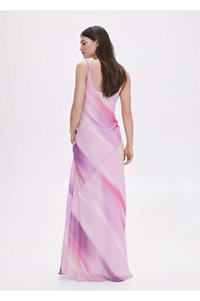MANGO Woman Drape Yaka Degrade Elbise
