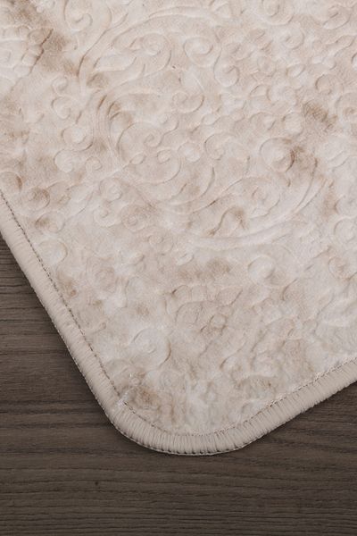 Bonny Home Nova Cream (80x150 + 50x80 cm) Σετ χαλιών μπάνιου 2 τεμαχίων μεγάλου μεγέθους Σετ αντιολισθητική βάση Τουαλέτας