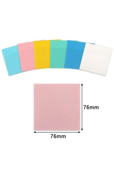 EZOSHOP Transparent Colored Post-it Sticky Post-It Note Paper Karenot Set of 5-1