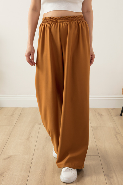 PULLIMM Beli Lastikli Bol Paça Rahat Kalıp Pantolon 2081