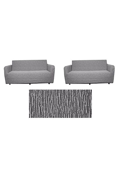GüzelEvim Tekstil Jacquard Plain Pattern 3+3 Flexible Rubberized Seat Cover