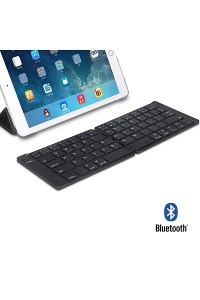 DUHALINE HUAWEI MatePad 11 2023 Tablet Uyumlu Bluetooth Mini Katlanır Kablosuz Şarjlı Klavye + Dok. Kalem