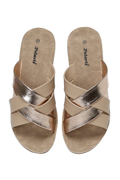 Polaris 319880.Z 3FX Pudra Kadın Dolgu Topuk Terlik