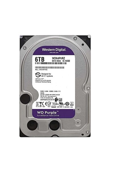 WESTERN DIGITAL WD Purple 6TB 5400Rpm 256MB -WD64PURZ