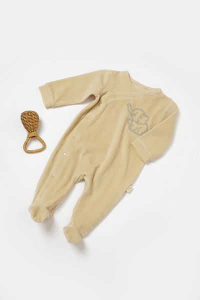 BabyCosy Organic Velvet Booties Jumpsuit