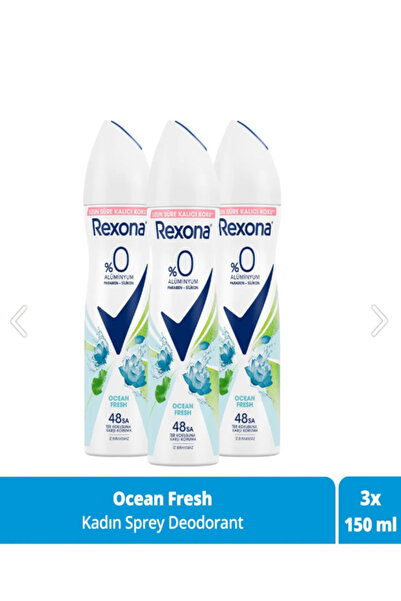Rexona Sprey Deodorant Ocean Fresh 48 Saat Koruma 150 ml X3