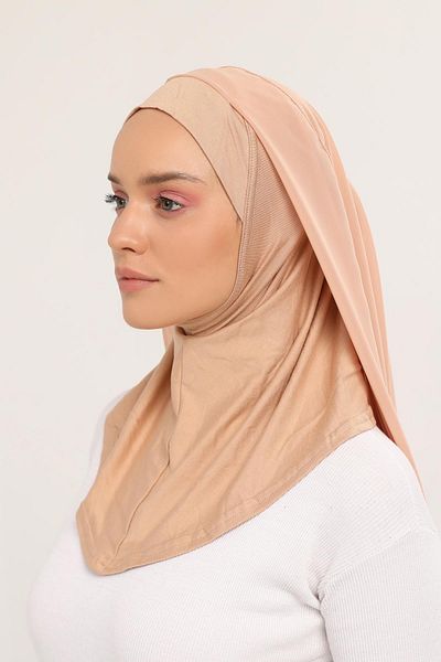 Altobeh Έτοιμο Luxury Practical Hijab Chiffon Shawl Σκούρο Μπεζ