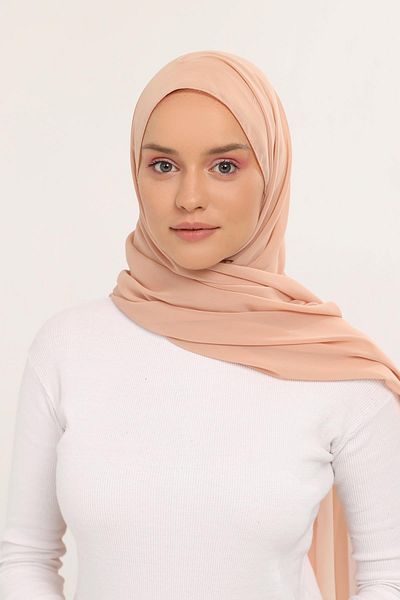 Altobeh Έτοιμο Luxury Practical Hijab Chiffon Shawl Σκούρο Μπεζ
