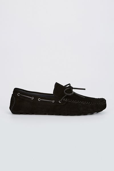 Valmenti Rachele Men's Black Suede Genuine Leather Loafer Shoes