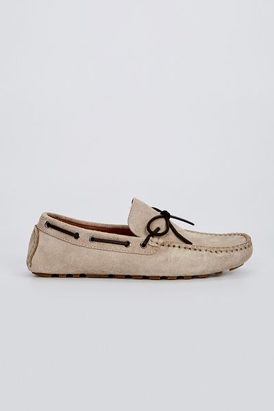 Valmenti Rachele Men's Beige Suede Genuine Leather Loafer Shoes